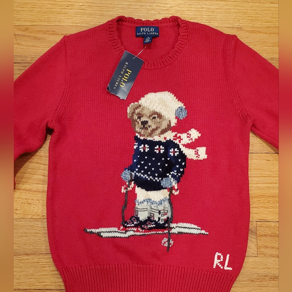 BNWT Boys Polo Ralph Lauren Polo Bear Knit Sweater